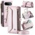 CaseMe Google Pixel 11 Pro XL RFID Wallet Case with Crossbody Strap, Zipper Pocket & Wireless Charging Pink