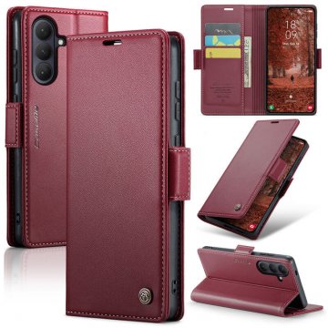 CaseMe Samsung Galaxy S26 Plus Wallet RFID Blocking Magnetic Buckle Case Red