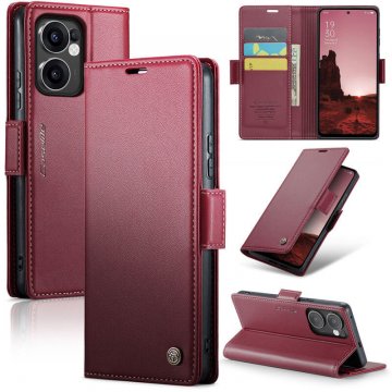 CaseMe OPPO Reno13 F 4G/5G Wallet RFID Blocking Magnetic Buckle Case Red