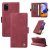 YIKATU Samsung Galaxy A31 Skin-touch Wallet Kickstand Case Wine Red