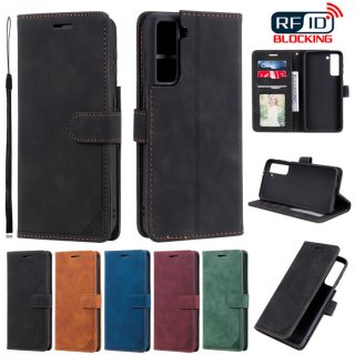 Samsung Galaxy S21 FE Wallet RFID Blocking Kickstand Case Black