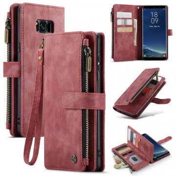 CaseMe Samsung Galaxy S8 Plus Wallet kickstand Case Red