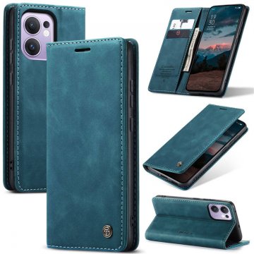 CaseMe OPPO Reno13 F 4G/5G Wallet Magnetic Suede Leather Case Blue