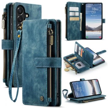 CaseMe Samsung Galaxy A37 Wallet kickstand Case with Wrist Strap Blue