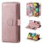 Samsung Galaxy A51 5G Multi-function 10 Card Slots Wallet Case Rose Gold