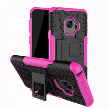 Samsung Galaxy S9 Hybrid Rugged PC + TPU Kickstand Case Rose