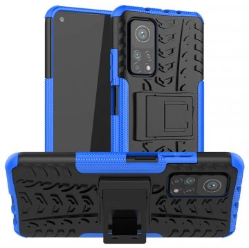 Xiaomi Mi 10T/10T Pro Hybrid Rugged PC + TPU Kickstand Case Blue