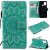 OnePlus Nord N100 Embossed Sunflower Wallet Magnetic Stand Case Green