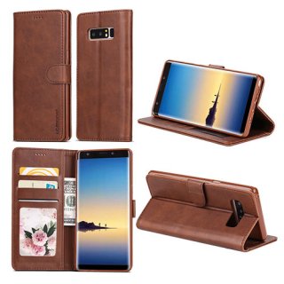 LC.IMEEKE Samsung Galaxy Note 8 Wallet Stand Leather Case Brown
