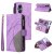 OnePlus Nord N20 5G Zipper Wallet Magnetic Stand Case Purple