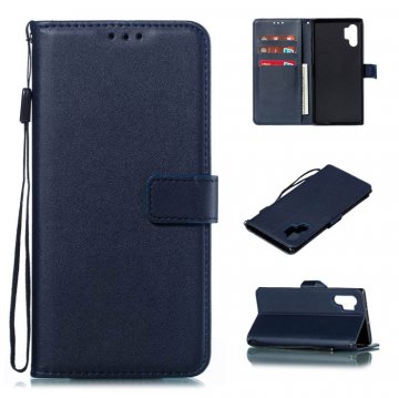 Samsung Galaxy Note 10 Plus Wallet Kickstand Magnetic Case Dark Blue