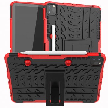Hybrid Rugged iPad Pro 11 inch 2020 Kickstand Shockproof Case Red