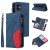 iPhone 11 Zipper Wallet Magnetic Stand Case Blue