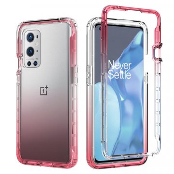 OnePlus 9 Pro Shockproof Clear Gradient Cover Red