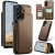 CaseMe Samsung Galaxy A17 RFID Blocking Card Holder Kickstand Case Brown