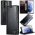 CaseMe Samsung Galaxy S21 Plus Wallet Kickstand Magnetic Case Black