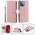 iPhone 13 Mini Wallet Kickstand Magnetic Case Rose Gold