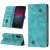 Skin-friendly Sony Xperia 10 IV Wallet Stand Case with Wrist Strap Green