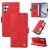 YIKATU Samsung Galaxy A34 5G Skin-touch Wallet Kickstand Case Red