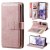 Samsung Galaxy S20 Multi-function 10 Card Slots Wallet Case Rose Gold