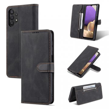AZNS Samsung Galaxy A32 5G Wallet Kickstand Magnetic Case Black