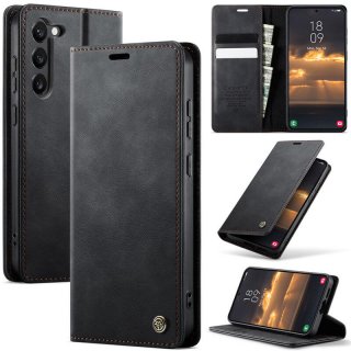 CaseMe Samsung Galaxy S23 Plus Magnetic Wallet Case with RFID Blocking Black