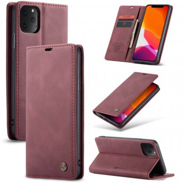 CaseMe iPhone 11 Pro Max Wallet Kickstand Magnetic Flip Case Red