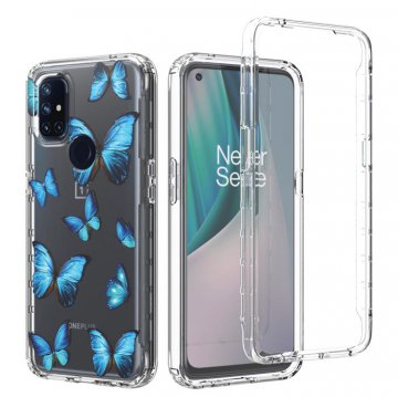 OnePlus Nord N10 5G Clear Bumper TPU Blue Butterfly Case