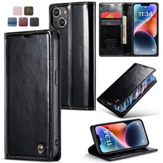 CaseMe iPhone 14 Plus Wallet Stand Magnetic Case Black
