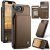 CaseMe iPhone 16e RFID Blocking Card Holder Kickstand Case Brown