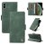 YIKATU iPhone X/XS Skin-touch Wallet Kickstand Case Green