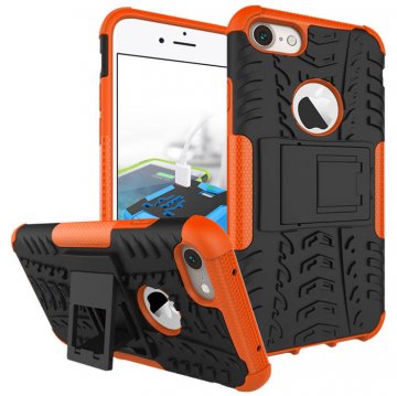 Hybrid Rugged iPhone 8/7 Kickstand Shockproof Case Orange