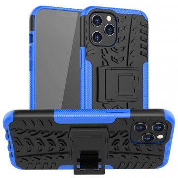 iPhone 12/12 Pro Hybrid Rugged PC + TPU Kickstand Case Blue