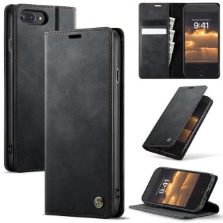 CaseMe iPhone 7 Plus/8 Plus Magnetic Wallet Case with RFID Blocking Black