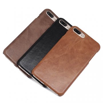 Genuine Leather Matte iPhone 7 Plus Hard Back Cover Case