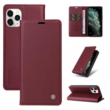 YIKATU iPhone 11 Pro Wallet Kickstand Magnetic Case Red