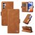 YIKATU Samsung Galaxy A14 5G Skin-touch Wallet Kickstand Case Brown