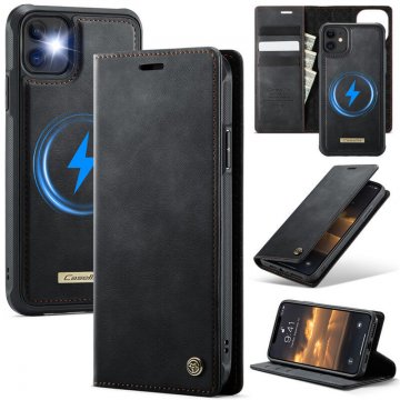 CaseMe iPhone 11 2-in-1 Magnetic Wallet Case – Wireless Charging & RFID Blocking Black