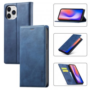 LC.IMEEKE iPhone 12 Pro Max Wallet Kickstand Magnetic Case Blue