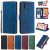 iPhone XS Max Wallet RFID Blocking Kickstand Case Blue