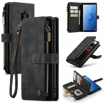 CaseMe Samsung Galaxy S9 Plus Wallet Kickstand Case Black