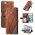 iPhone 6 Plus/6s Plus Wallet Splicing Kickstand PU Leather Case Brown