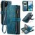 CaseMe Samsung Galaxy S20 Plus Wallet Kickstand Retro Case Blue