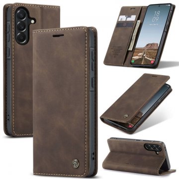 CaseMe Samsung Galaxy A37 Wallet Magnetic Suede Leather Case Coffee
