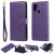 Samsung Galaxy A21S Wallet Detachable 2 in 1 Stand Case Purple