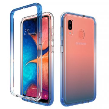 Samsung Galaxy A20/A30 Shockproof Clear Gradient Cover Blue
