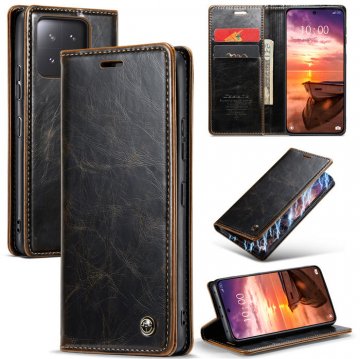 CaseMe Xiaomi 13 Wallet Magnetic Luxury Leather Case Coffee