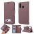Samsung Galaxy A40 Cat Pattern Wallet Magnetic Stand Case Brown