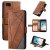iPhone SE 2020 Wallet Splicing Kickstand Leather Case Brown