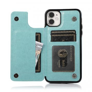 Mandala Embossed iPhone 11 Case with Card Holder Green